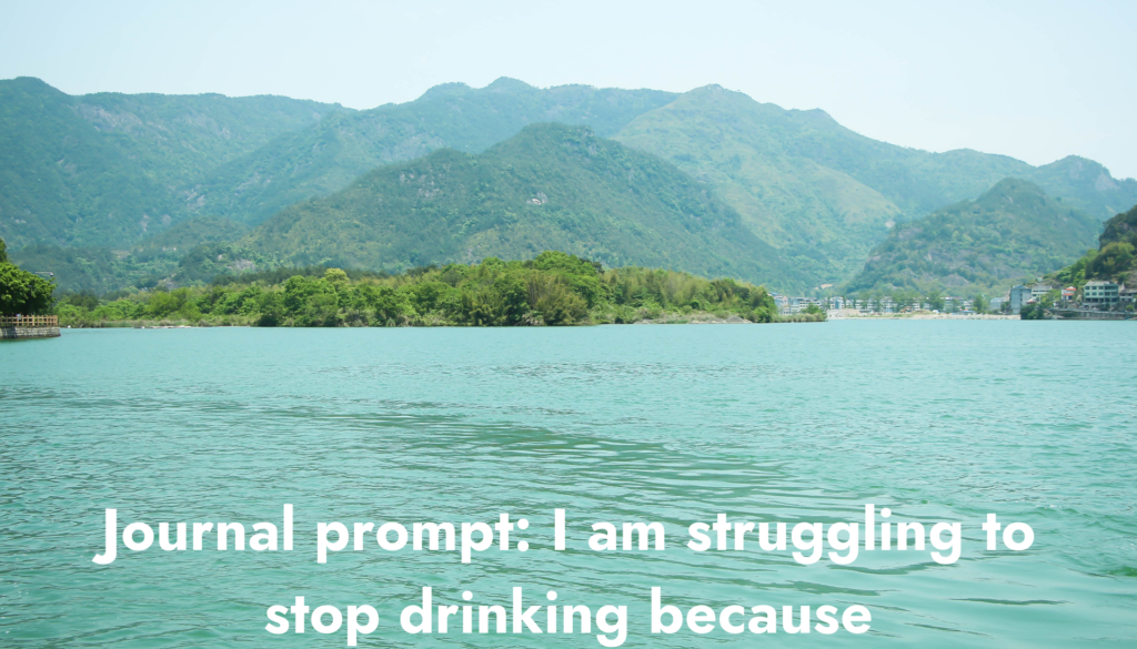 Journal prompt: I am struggling to stop drinking because